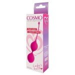 Силиконовые вагинальные шарики COSMO со смещённым центром тяжести - розовые - 55 гр Силиконовые вагинальные шарики COSMO со смещённым центром тяжести - розовые - 55 гр