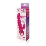 Вибратор с рельефной поверхностью Cosmo с клиторальным стимулятором - розовый - 16 см Вибратор с рельефной поверхностью Cosmo с клиторальным стимулятором - розовый - 16 см
