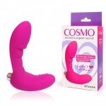 Универсальный вибромассажер для вагинально-клиторальной или анальной стимуляции Сosmo - розовый - 12 см