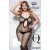 Комбинезон-сеточка с интимным доступом и вырезом на животике LeShali Queen Size - чёрный