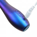 Компактный перезаряжаемый вибратор DAISY с выделенной рельефной головкой - пурпурно-синий - 14 см