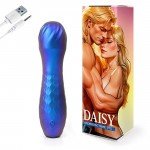 Компактный перезаряжаемый вибратор DAISY с рельефной поверхностью и шаровидной головкой - пурпурно-синий - 14 см Компактный перезаряжаемый вибратор DAISY с рельефной поверхностью и шаровидной головкой - пурпурно-синий - 14 см
