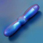 Компактный перезаряжаемый вибратор DAISY с фигурной рельефной поверхностью - пурпурно-синий - 15 см Компактный перезаряжаемый вибратор DAISY с фигурной рельефной поверхностью - пурпурно-синий - 15 см