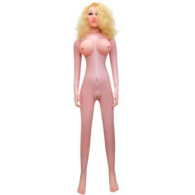 Надувная секс-кукла с вибрацией, одним любовным отверстием Pretty Doll Анжелика - телесная - 155 см