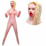 Надувная секс-кукла с вибрацией, двумя отверстиями и насосом Pretty Doll Валерия - телесная - 155 см Надувная секс-кукла с вибрацией, двумя отверстиями и насосом Pretty Doll Валерия - телесная - 155 см
