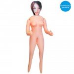 Надувная секс кукла Каролина с напечатанным лицом - телесная - 155 см