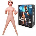 Надувная секс кукла с 3-мя отверстиями ЕЛИЗАВЕТА - телесная - 155 см