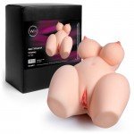 Мастурбатор вагина-анус с аппетитными женскими формами Erowoman-Eroman - телесный - 38 см