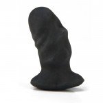Мягкая анальная пробка Ass Beginner Black - чёрная - 9 см
