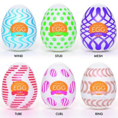 Набор мастурбаторов-яиц Tenga Wonder Package Egg - IV с различным рельефом - 6 штук