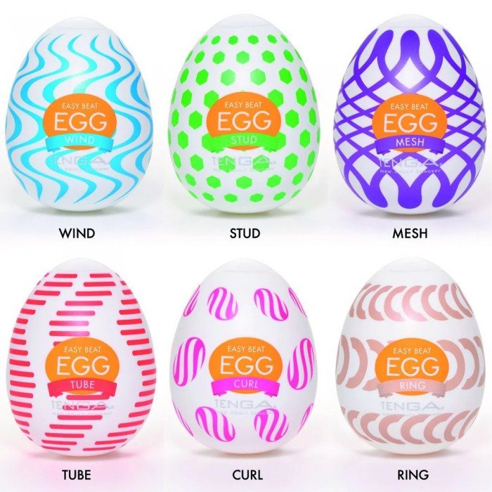 Набор мастурбаторов-яиц Tenga Wonder Package Egg - IV с различным рельефом - 6 штук Набор мастурбаторов-яиц Tenga Wonder Package Egg - IV с различным рельефом - 6 штук