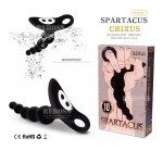 Силиконовый анальный вибратор-ёлочка с колечком-ограничителем Spartacus Crixus - чёрный - 12,5 см Силиконовый анальный вибратор-ёлочка с колечком-ограничителем Spartacus Crixus - чёрный - 12,5 см
