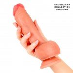 Максимально реалистичный фаллоимитатор Erowoman Collection - Дерзкий - с мошонкой и присоской - телесный - 23 см Максимально реалистичный фаллоимитатор Erowoman Collection - Дерзкий - с мошонкой и присоской - телесный - 23 см