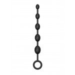 Анальная цепочка с рельефными шариками BLKDESIRE №03 Anal Chain - чёрная - 30 см