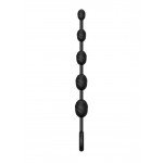 Анальная цепочка с рельефными шариками BLKDESIRE №03 Anal Chain - чёрная - 30 см