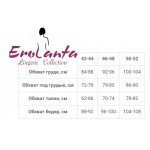 Эротический кружевной бралетт Erolanta Sandra с открытой грудью размера plus size - черный