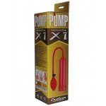 Мужская вакуумная помпа для члена Eroticon PUMP X1 с грушей - красная - 23 см