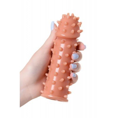 Насадка на фаллос с шипами Cock Extreme Sleeve 003 - размер M - телесная - 14,7 см