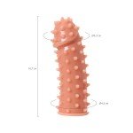 Насадка на фаллос с шипами Cock Extreme Sleeve 003 - размер M - телесная - 14,7 см
