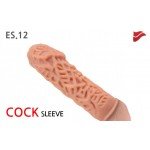 Насадка на фаллос с рельефными складочками Cock Extreme Sleeve размер M - 14,7 см