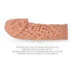 Насадка на фаллос с рельефными складочками Cock Extreme Sleeve размер M - 14,7 см