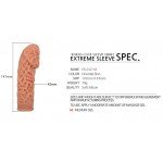 Насадка на фаллос с рельефными складочками Cock Extreme Sleeve размер M - 14,7 см