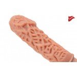 Насадка на фаллос с рельефными складочками Cock Extreme Sleeve размер M - 14,7 см