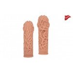 Насадка на фаллос с рельефными складочками Cock Extreme Sleeve размер M - 14,7 см