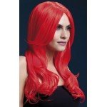 Парик Fever - Khloe - длинные волосы с длинной чёлкой - красный