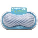 Мастурбатор с гибким спирально-ребристым корпусом Tenga FLEX Bubbly Blue с возможностью скручивания - чёрный - 17,6 см Мастурбатор с гибким спирально-ребристым корпусом Tenga FLEX Bubbly Blue с возможностью скручивания - чёрный - 17,6 см