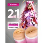 Двусторонний мастурбатор вагина и анус из БИОкожи - Mina Obi Fantasy - 22 см Двусторонний мастурбатор вагина и анус из БИОкожи - Mina Obi Fantasy - 22 см