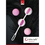 Набор вагинальных шариков со смещенным центром тяжести Gvibe Geisha Balls 2: сцепка и четыре шарика разного веса Набор вагинальных шариков со смещенным центром тяжести Gvibe Geisha Balls 2: сцепка и четыре шарика разного веса