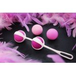 Набор вагинальных шариков со смещенным центром тяжести Gvibe Geisha Balls 2: сцепка и четыре шарика разного веса Набор вагинальных шариков со смещенным центром тяжести Gvibe Geisha Balls 2: сцепка и четыре шарика разного веса