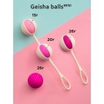 Набор вагинальных шариков для начинающих Gvibe - Geisha Balls MINI: две сцепки и четыре шарика разного веса Набор вагинальных шариков для начинающих Gvibe - Geisha Balls MINI: две сцепки и четыре шарика разного веса