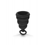 Силиконовая менструальная чаша с обратным клапаном от протечек Gvibe Gcup Black - чёрная - 10 мл