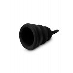 Силиконовая менструальная чаша с обратным клапаном от протечек Gvibe Gcup Black - чёрная - 10 мл
