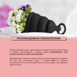 Силиконовая менструальная чаша с обратным клапаном от протечек Gvibe Gcup Black - чёрная - 10 мл