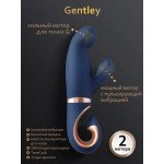 Вибратор-кролик для одновременной стимуляции зоны G и клитора Gvibe - Gentley - синий - 20 см