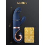 Вибратор-кролик для одновременной стимуляции зоны G и клитора Gvibe - Gentley - синий - 20 см