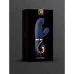 Вибратор-кролик для одновременной стимуляции зоны G и клитора Gvibe - Gentley - синий - 20 см