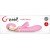 Вибратор-кролик с тремя моторами Gvibe - Grabbit из материала BioSkin - розовый - 22 см
