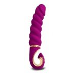 Анатомический витой вибратор Gvibe - Gjack MINI из суперреалистичного материала BioSkin - малиновый - 19 см