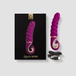 Анатомический витой вибратор Gvibe - Gjack MINI из суперреалистичного материала BioSkin - малиновый - 19 см