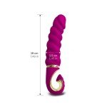 Анатомический витой вибратор Gvibe - Gjack MINI из суперреалистичного материала BioSkin - малиновый - 19 см
