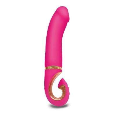 Эргономичный вибратор Gvibe - Gjay MINI из суперреалистичного материала BioSkin - розовый - 19 см
