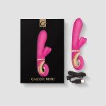 Вибратор-кролик с тремя моторами Gvibe - Grabbit MINI из суперреалистичного материала BioSkin - розовый - 18 см Вибратор-кролик с тремя моторами Gvibe - Grabbit MINI из суперреалистичного материала BioSkin - розовый - 18 см