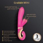 Вибратор-кролик с тремя моторами Gvibe - Grabbit MINI из суперреалистичного материала BioSkin - розовый - 18 см Вибратор-кролик с тремя моторами Gvibe - Grabbit MINI из суперреалистичного материала BioSkin - розовый - 18 см