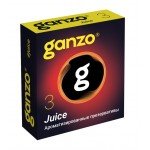 Разноцветные ароматизированные латексные презервативы Ganzo Juice - 3 шт