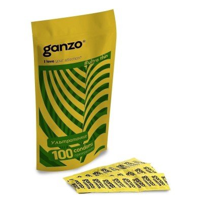 Презервативы латексные ультратонкие 0,045 мм Ganzo Ultra thin - 100 шт