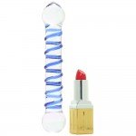 Стеклянный фаллос с голубой спиралью Spiral Dildo 6,5 Стеклянный фаллос с голубой спиралью Spiral Dildo 6,5